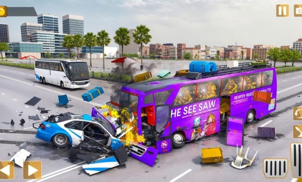 3D高速公路巴士碰撞模拟器