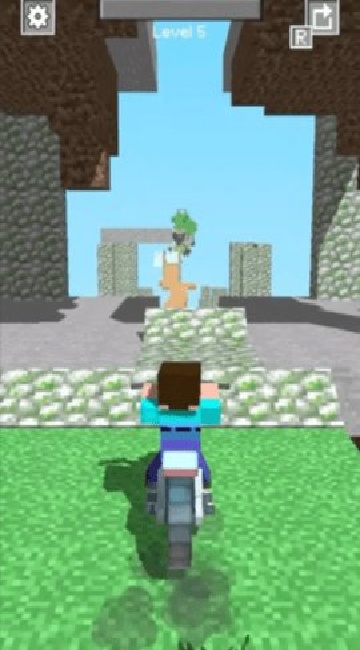 疯狂摩托方块竞速