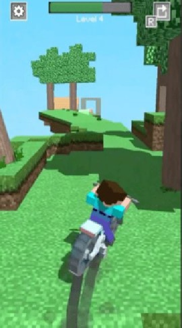 疯狂摩托方块竞速