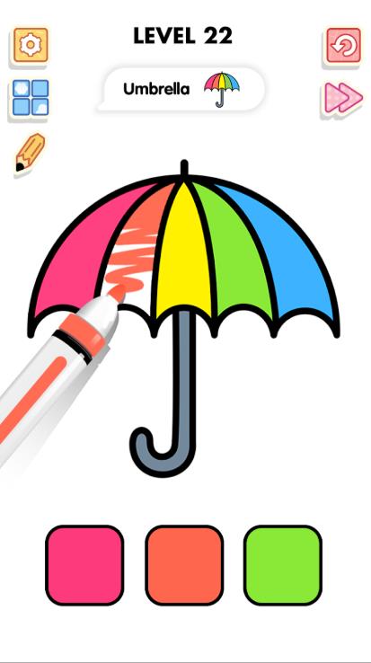 涂色与绘画令人满意的游戏1