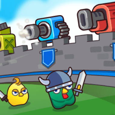 合并加农炮小鸡防御