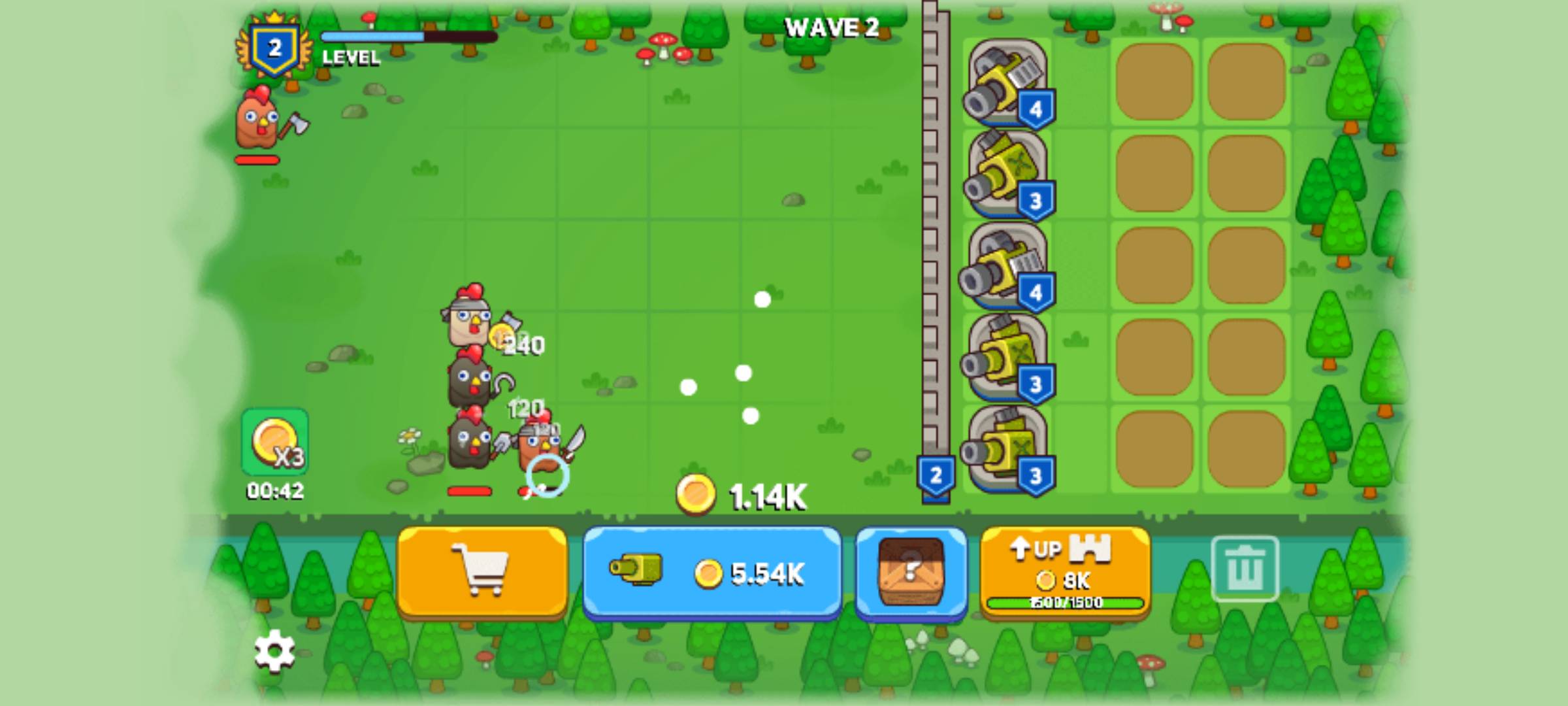 合并加农炮小鸡防御3