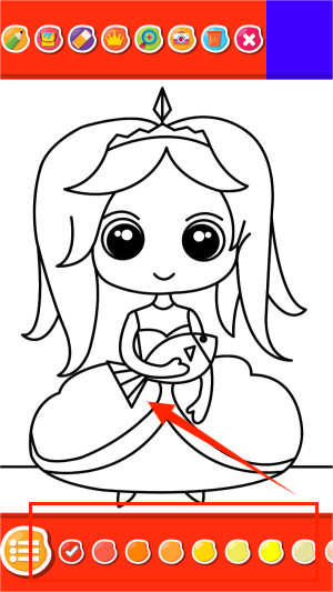 公主涂色填色