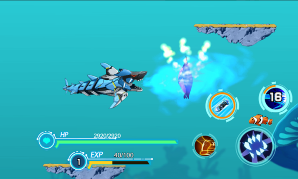 机器人鲨鱼与吃鱼