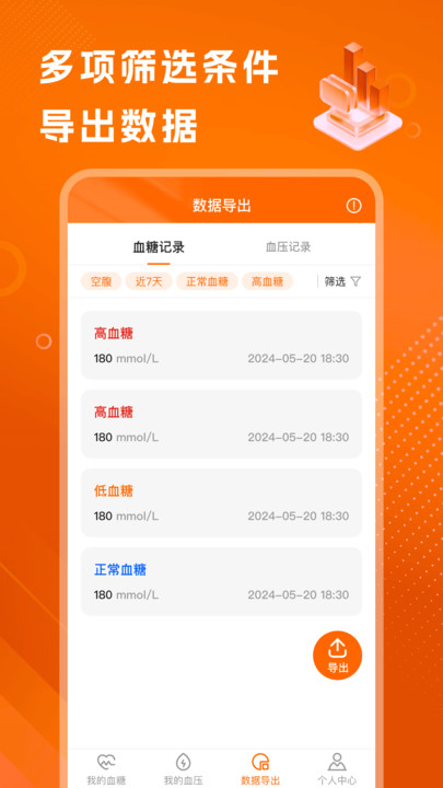 精准血压血糖日志1