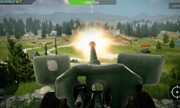 用大炮射击坦克1