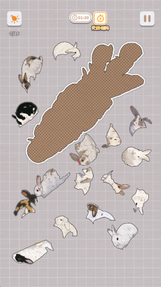 挤在一起的兔兔