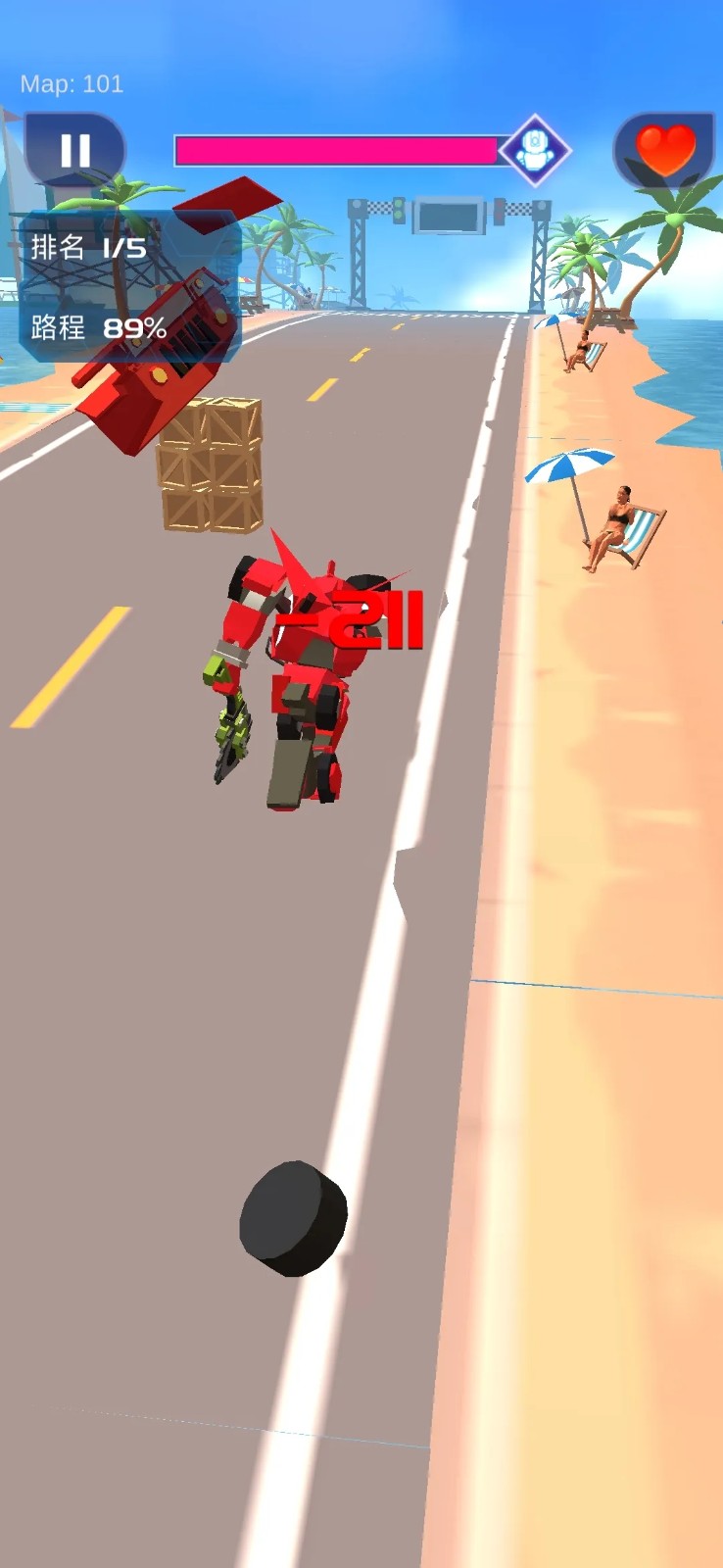 粉碎汽车机器人赛车3