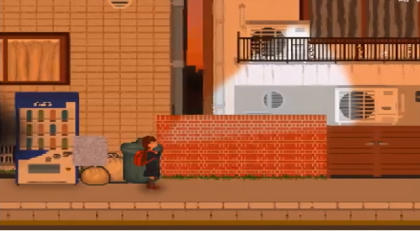 夕阳下的回家路