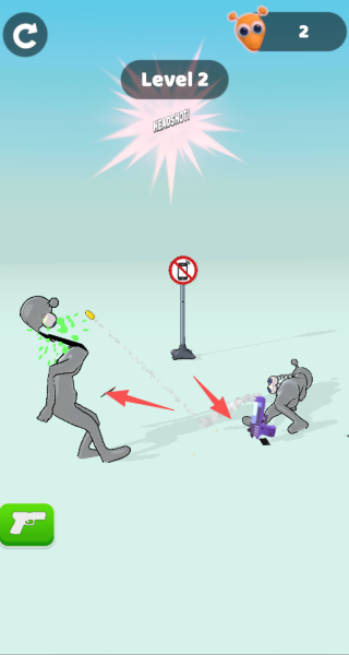 枪械翻转布娃娃射击