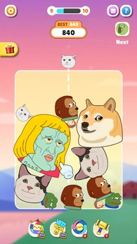 表情包合并掉落趣味益智游戏2