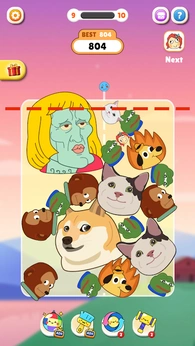 表情包合并掉落趣味益智游戏3