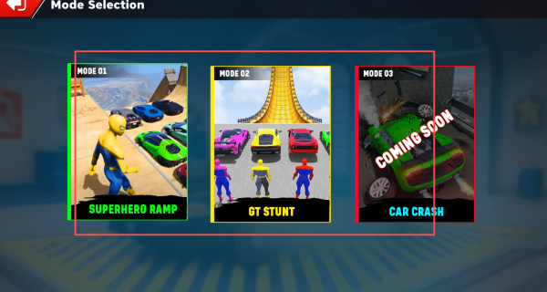 超级英雄汽车特技巨型坡道