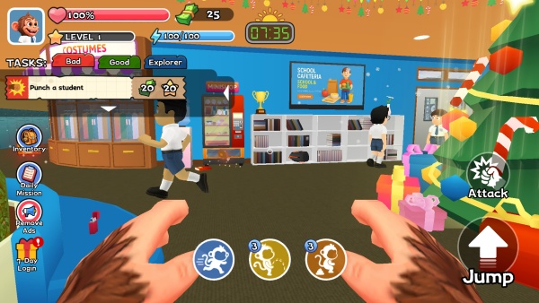 猴子学生校园恶作剧