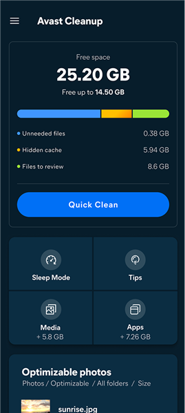Avast Cleanup手机版宣传图