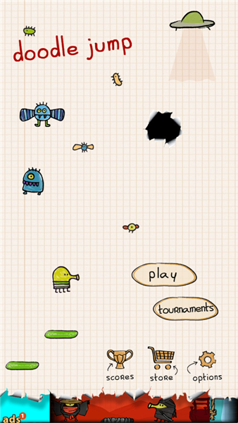 涂鸦跳跃破解版宣传图