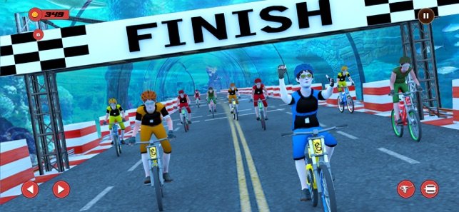 水下快速自行车特技3