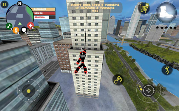 火柴人绳索英雄内置菜单版游戏