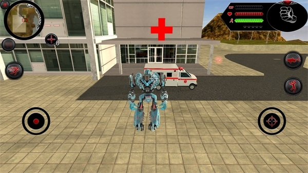 变形鲨鱼机器人游戏宣传图