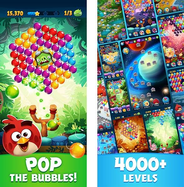 愤怒的小鸟泡泡大战破解版无限金币宣传图