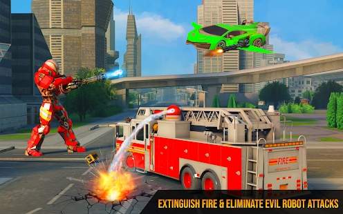 Flying Fire Truck Robot游戏1