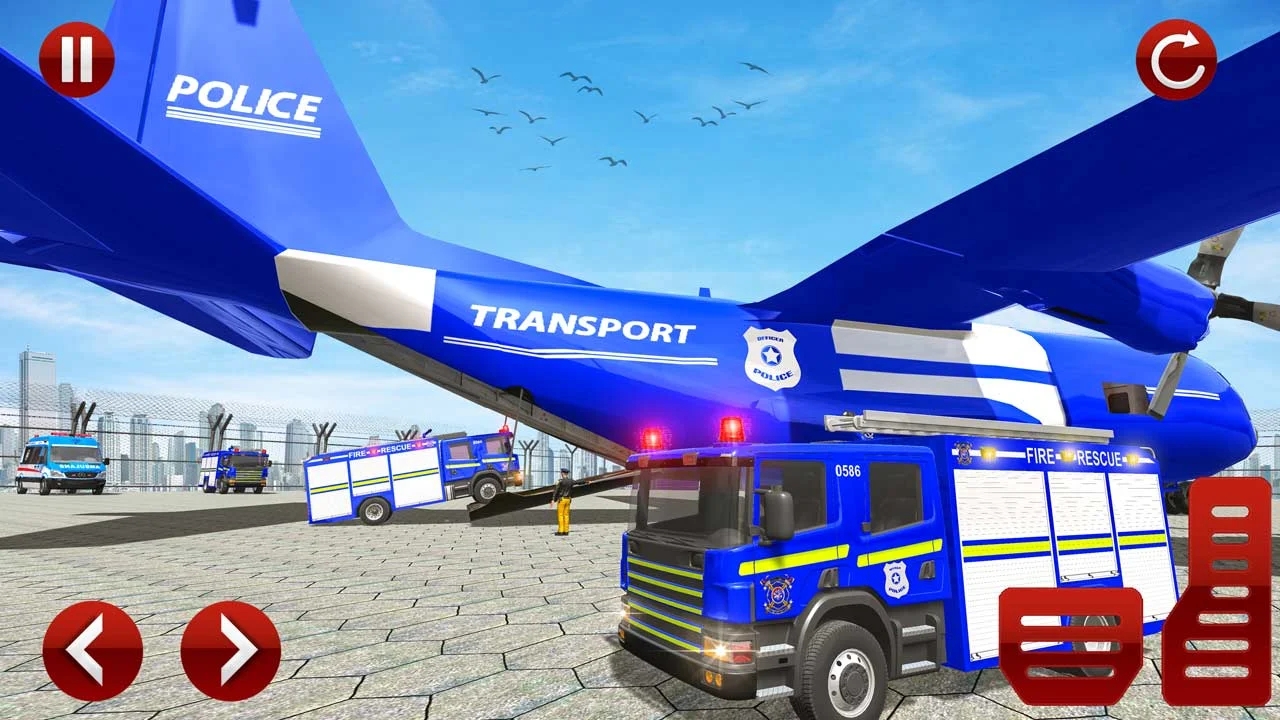 Police FireTruck Transport游戏3