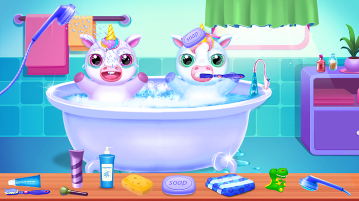 双胞胎宝宝独角兽日托1