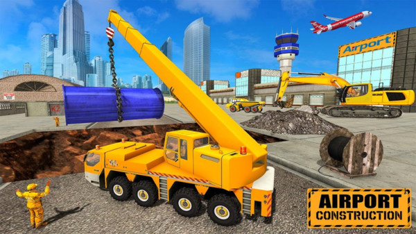机场施工挖掘机游戏0