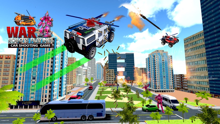 战争机器人驾驶汽车射击0