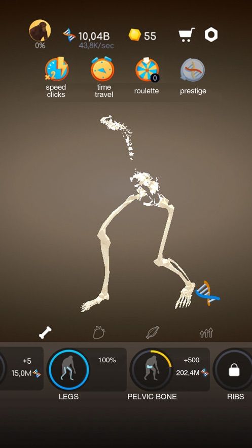 闲置进化细胞到人类1