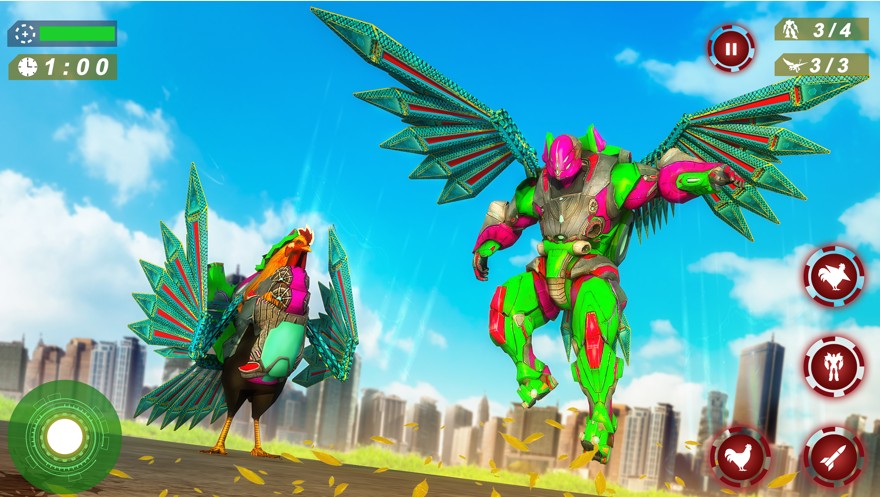 母鸡机器人转变英雄1