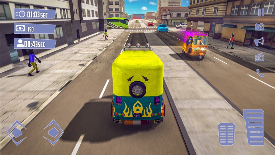 火柴人汽车黄包车司机1