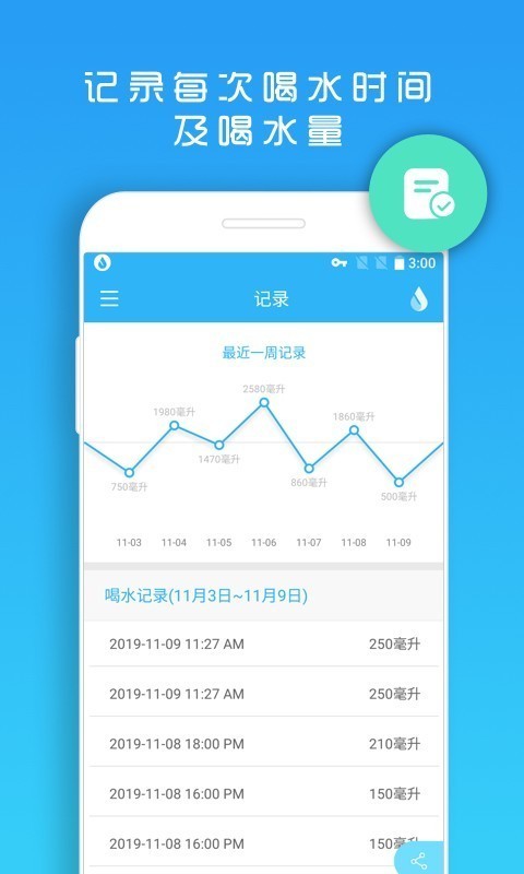 天天喝水提醒3