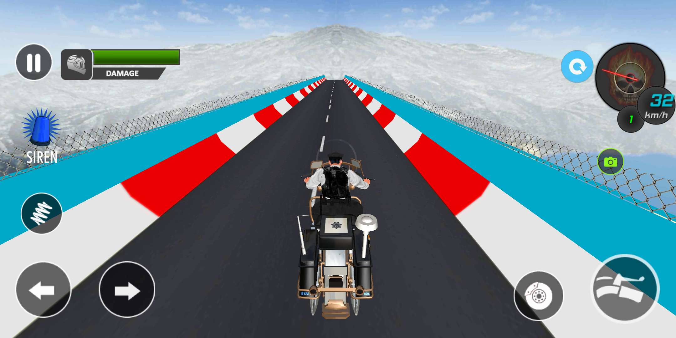 警用车巨型坡道特技0