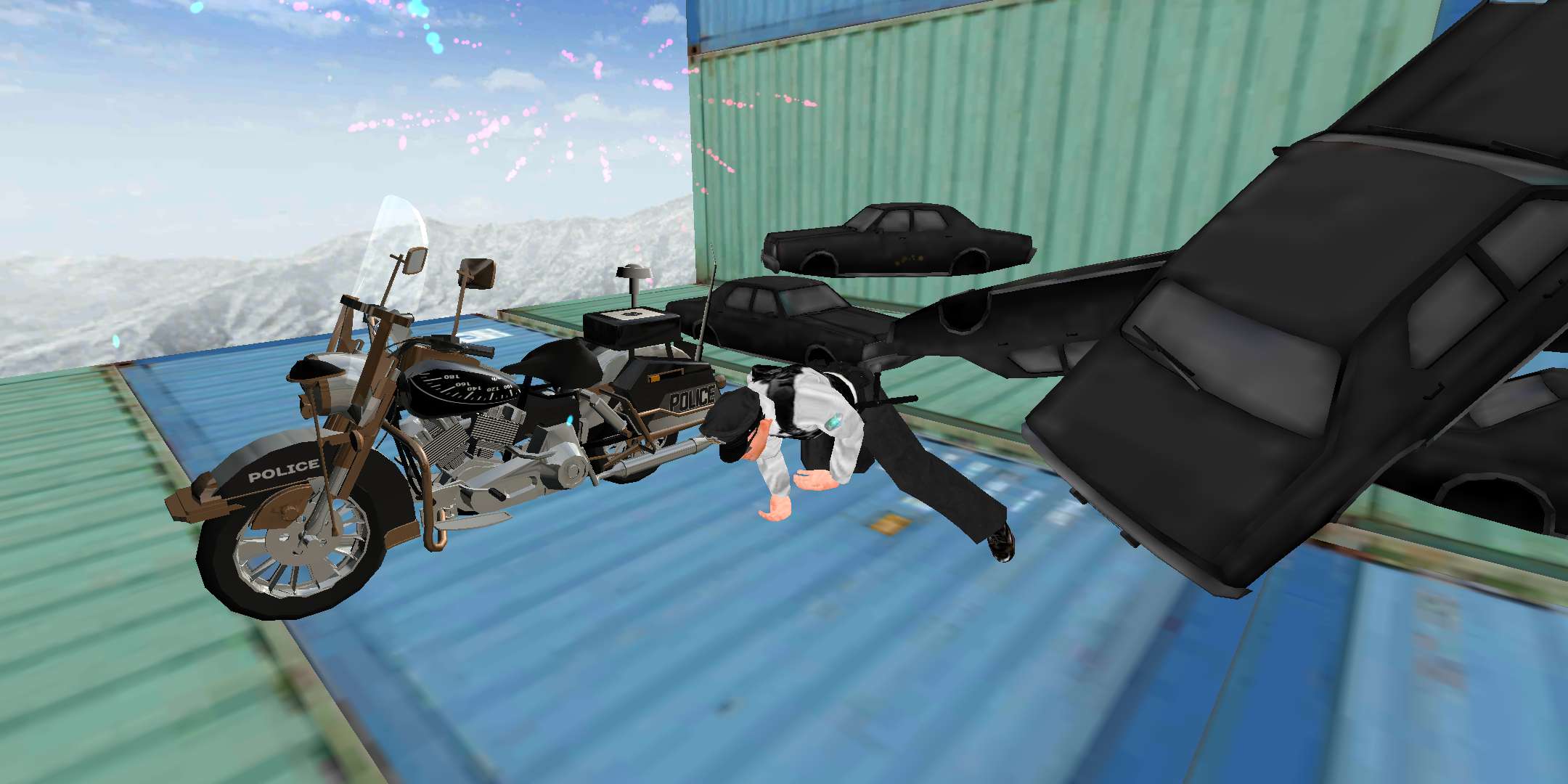 警用车巨型坡道特技1