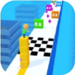 3D堆叠冲浪小人