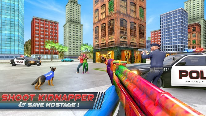 美国警犬追逐黑帮犯罪小轮车火柴人英雄1