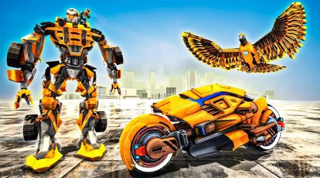 飞鸽机器人自行车变形0