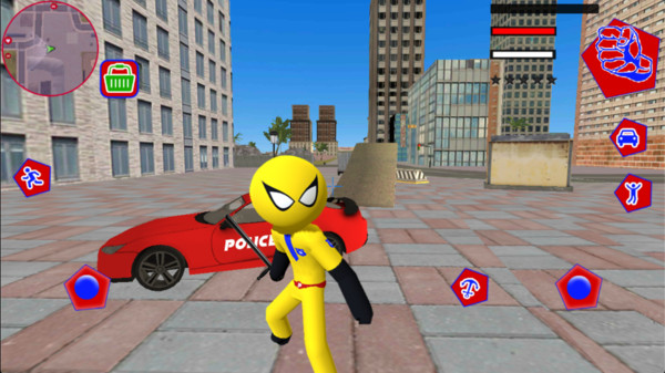 警察火柴人绳索英雄2