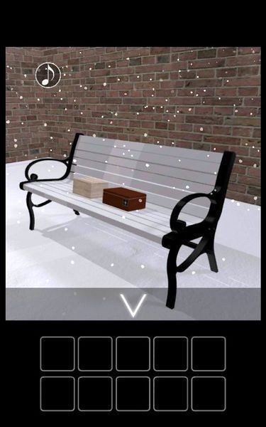 从下雪的庭院中脱出0