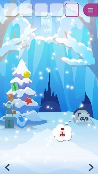 动物们与下雪的岛1