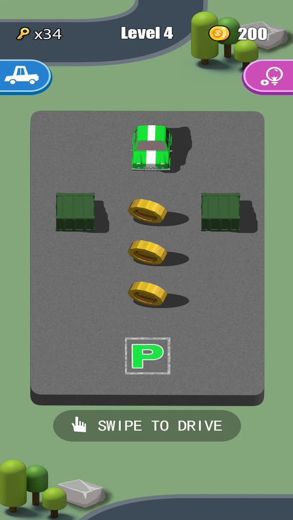 画线停车