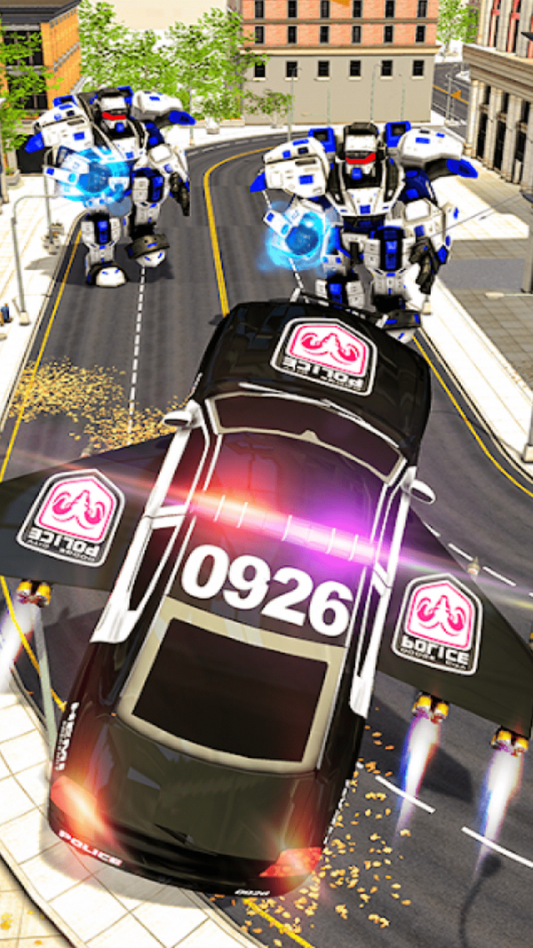 警车变形机器人0