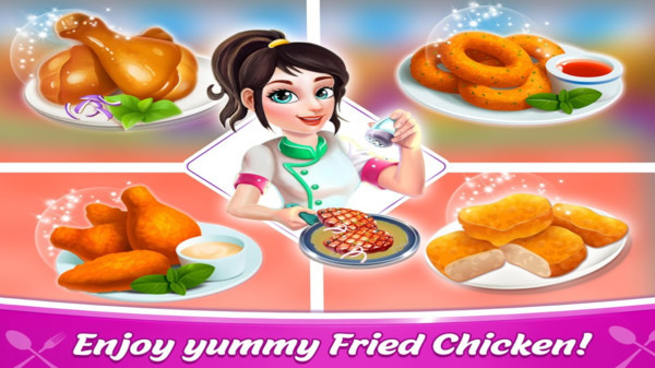 油炸鸡快餐烹饪1