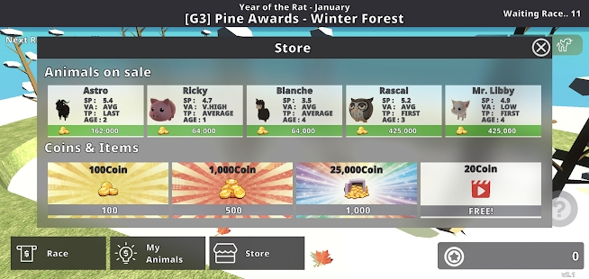 可爱动物赛跑比赛20212