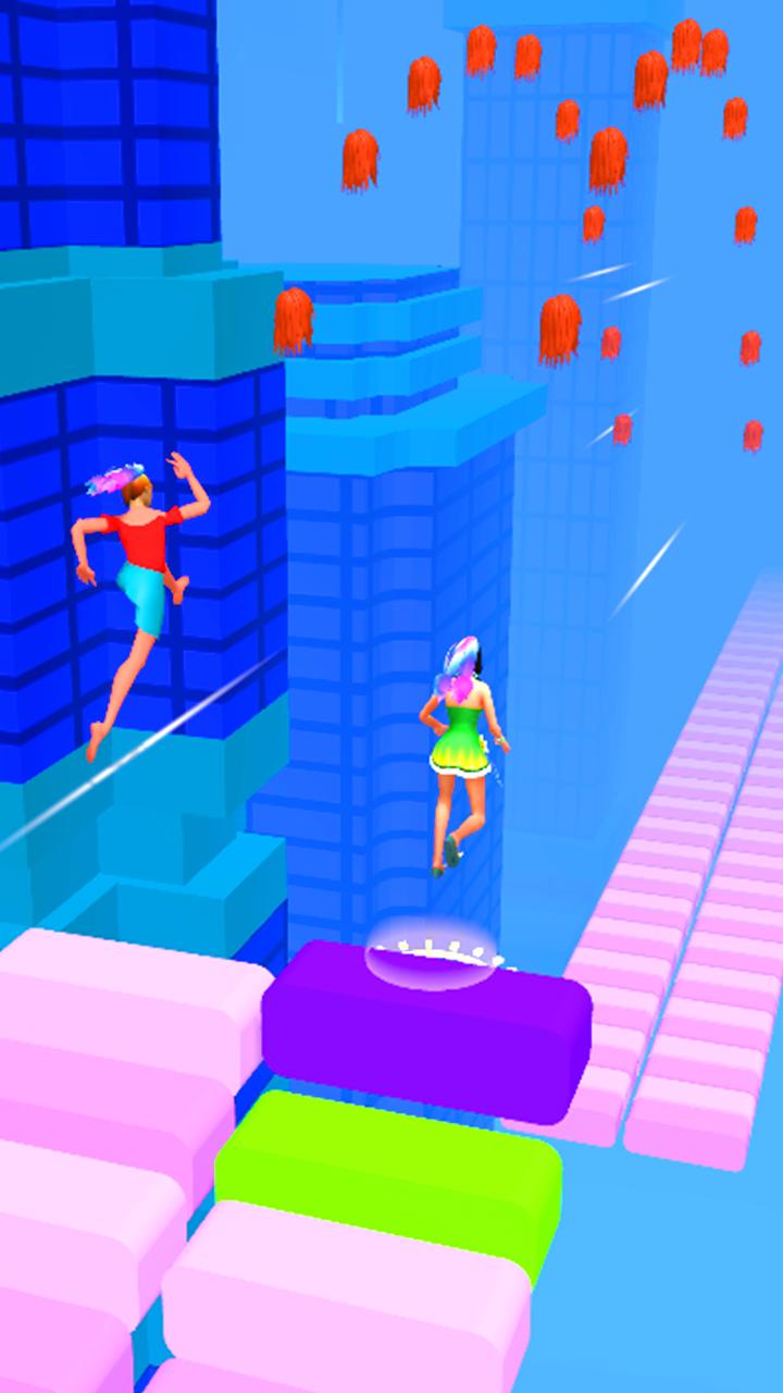 美少女头发赛跑1