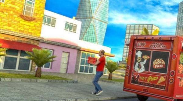 摩托披萨送货员 摩托披萨送货员