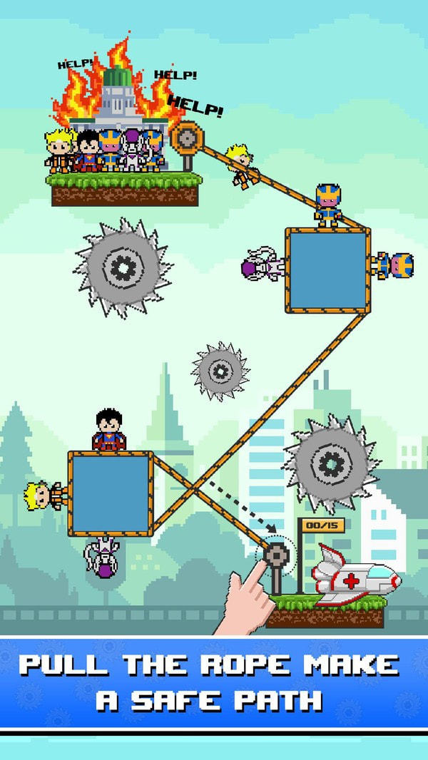 火柴人绳索救援英雄0