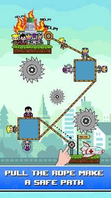 火柴人绳索救援英雄版
