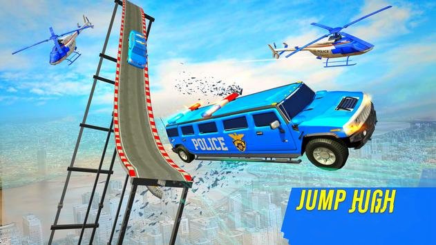 美国警察豪华轿车坡道特技2
